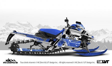 Kit graphique pour motoneige Yamaha - Design de couleur bleu