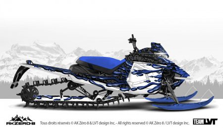 Kit graphique pour motoneige Yamaha - Design de couleur bleu