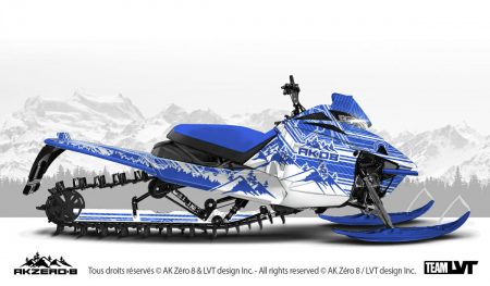 Kit graphique pour motoneige Yamaha - Design de couleur bleu