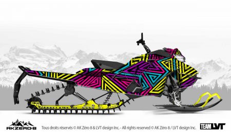 Kit graphique pour motoneige Ski-Doo - Design de multi-couleurs flash