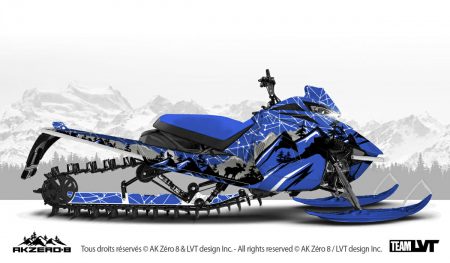 Kit graphique pour motoneige Yamaha - Design de couleur bleu