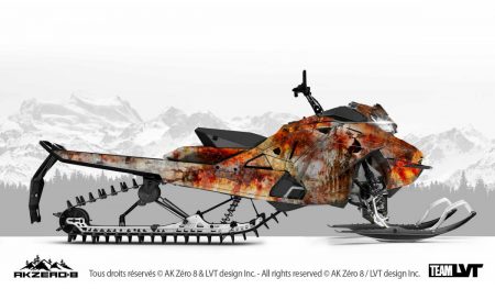 Kit graphique pour motoneige Ski-Doo - Design de couleur orange-rouille