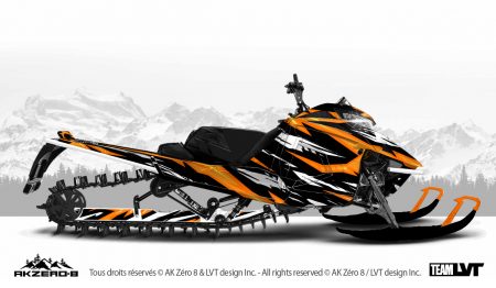 Kit graphique pour motoneige Arctic-Cat - Design de couleur orange